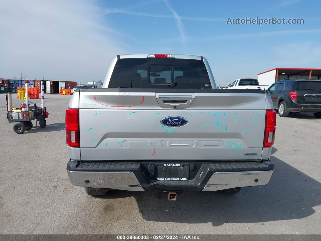 2018 Ford F-150 Lariat Silver vin: 1FTEW1EG2JKC35053