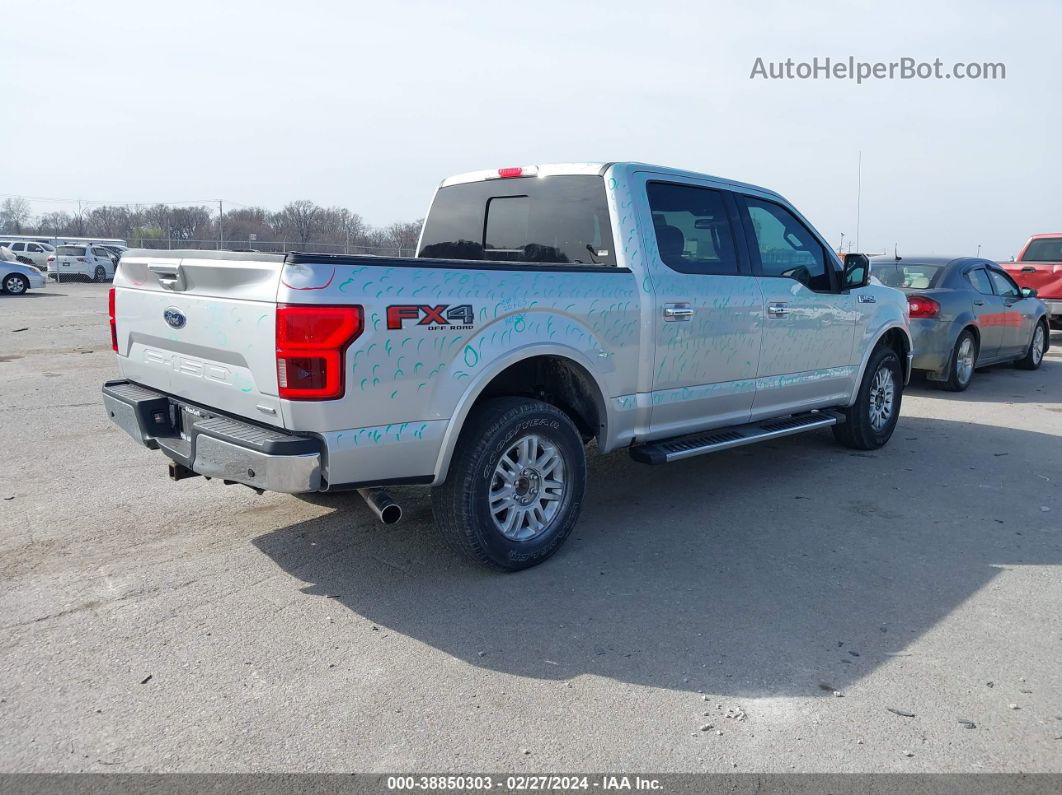 2018 Ford F-150 Lariat Silver vin: 1FTEW1EG2JKC35053