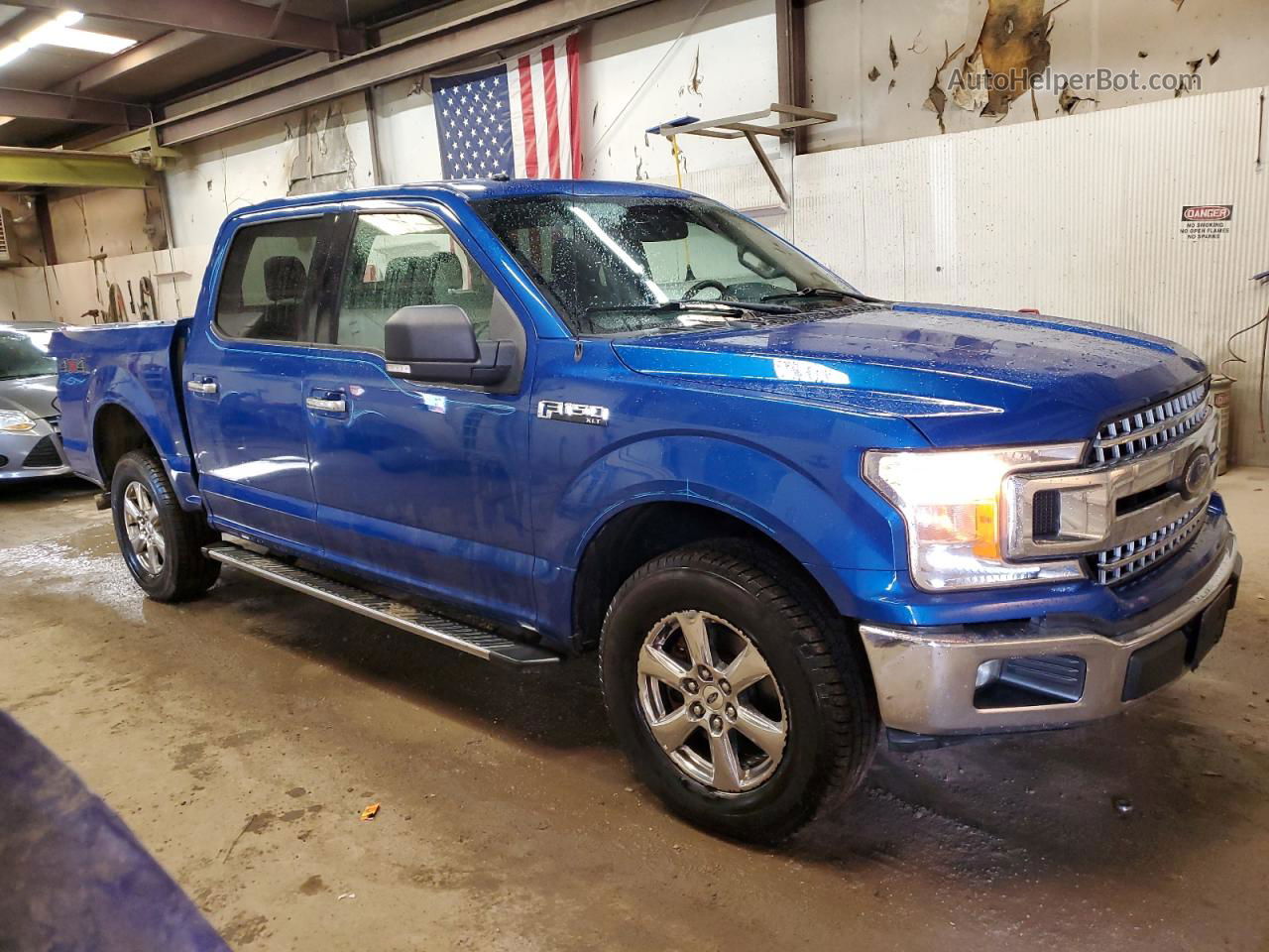 2018 Ford F150 Supercrew Синий vin: 1FTEW1EG2JKC35778