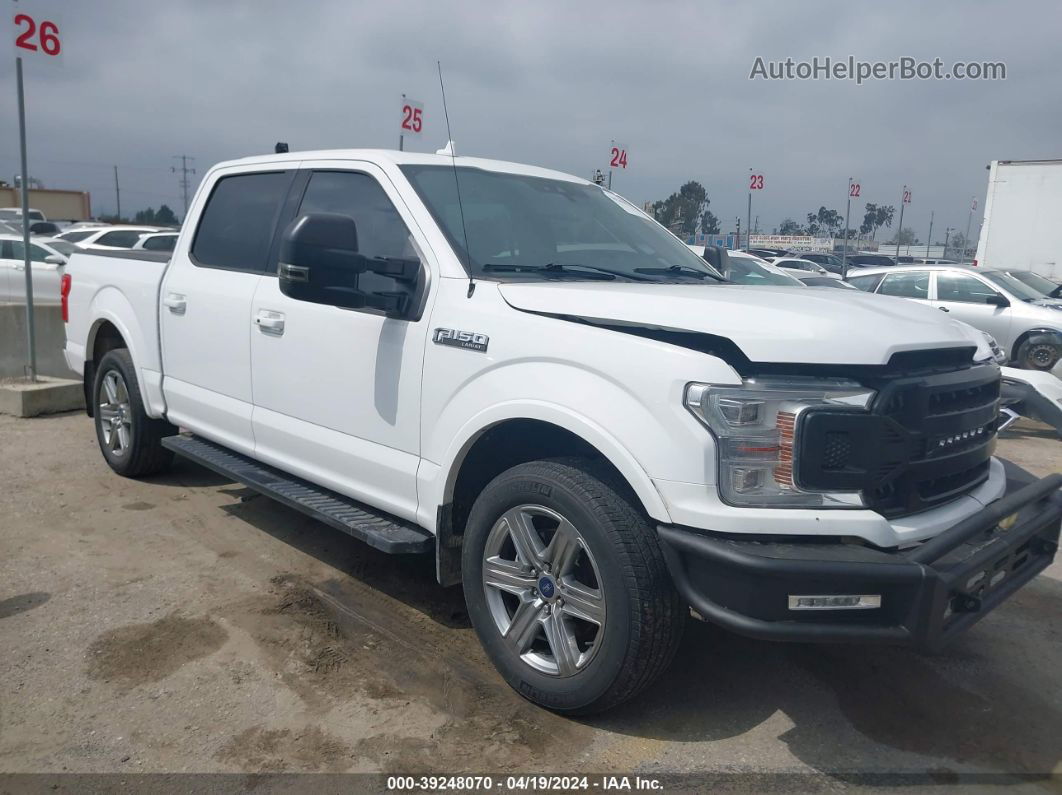 2018 Ford F-150 Lariat White vin: 1FTEW1EG2JKD91058