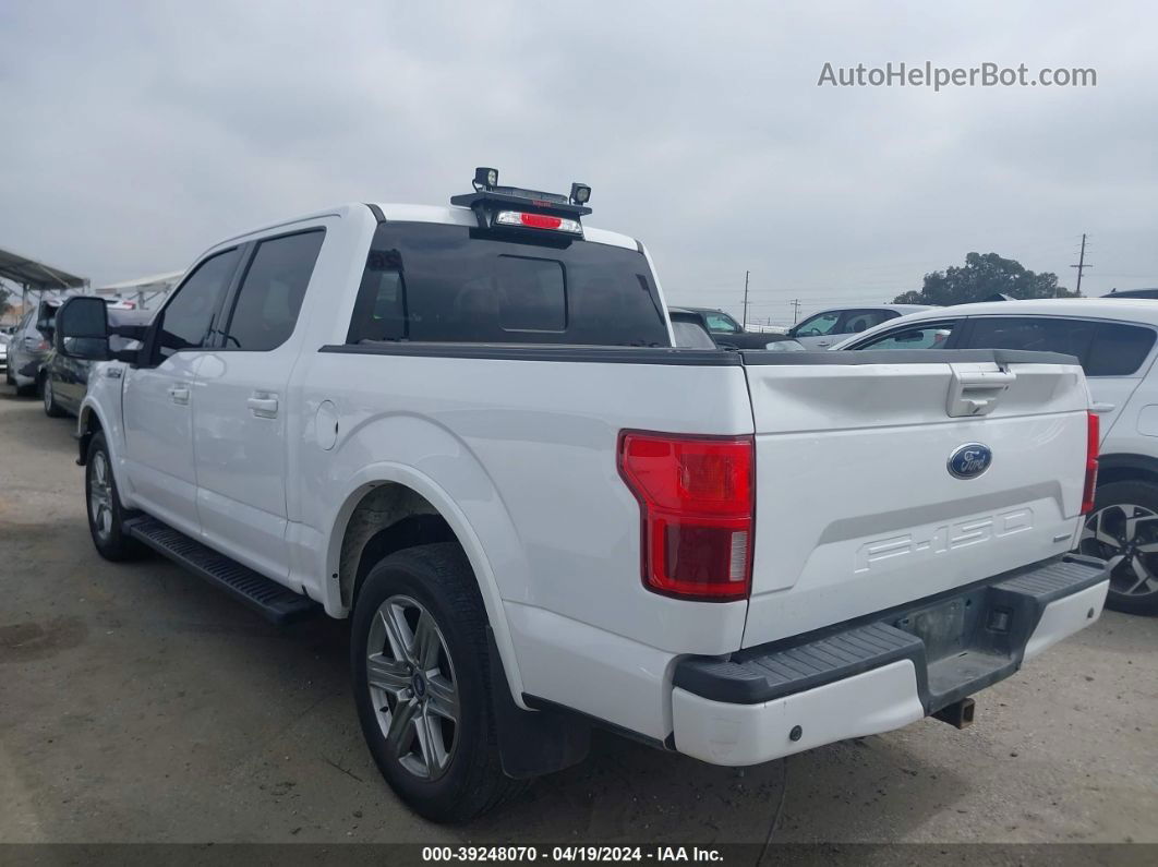 2018 Ford F-150 Lariat White vin: 1FTEW1EG2JKD91058