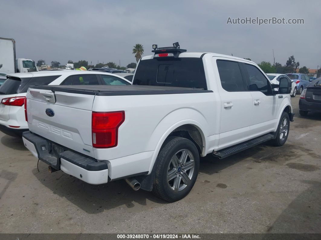 2018 Ford F-150 Lariat White vin: 1FTEW1EG2JKD91058