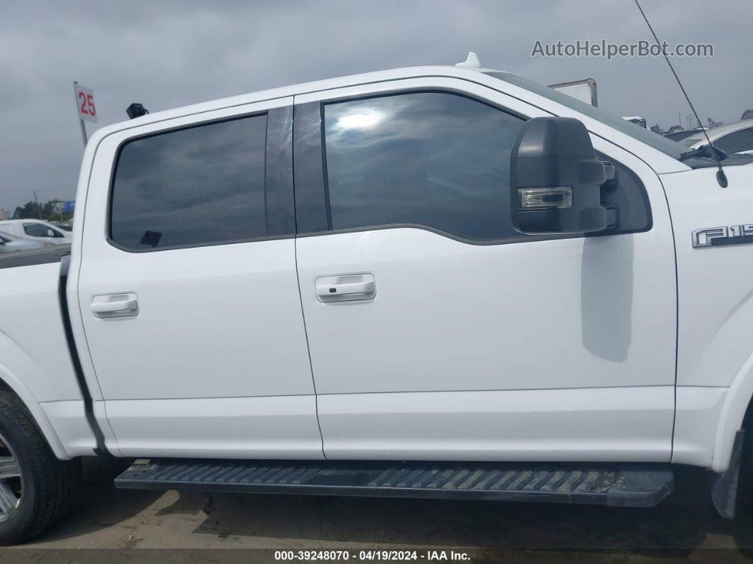 2018 Ford F-150 Lariat White vin: 1FTEW1EG2JKD91058