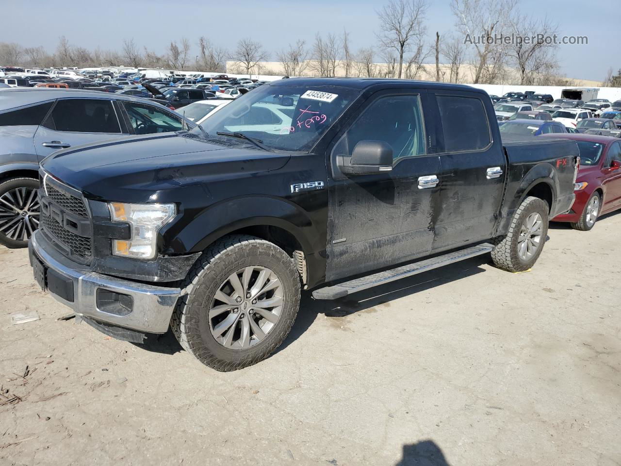 2017 Ford F150 Supercrew Black vin: 1FTEW1EG3HKC32043