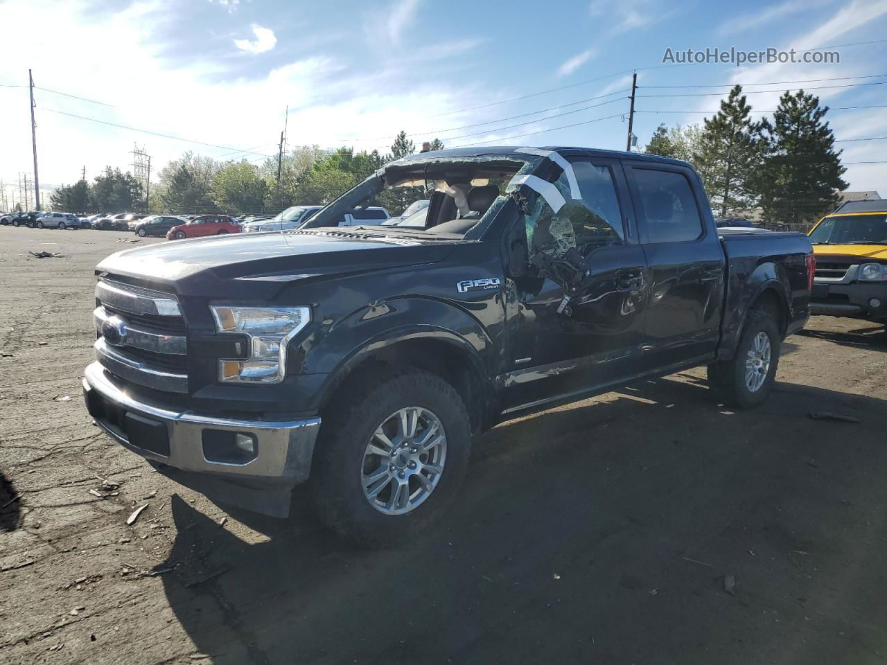 2017 Ford F150 Supercrew Black vin: 1FTEW1EG3HKE44165