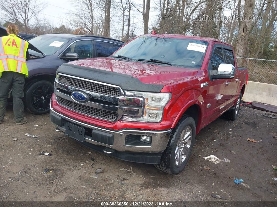 2018 Ford F-150 King Ranch Красный vin: 1FTEW1EG3JFD66355