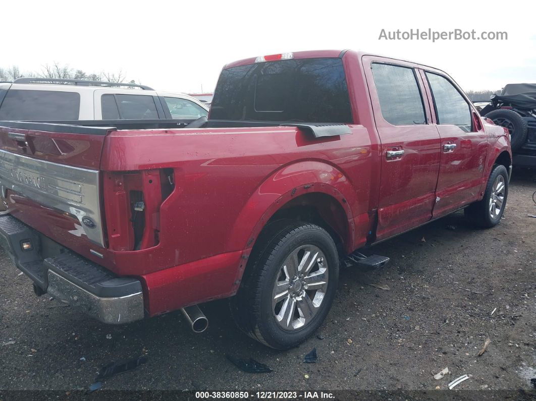 2018 Ford F-150 King Ranch Red vin: 1FTEW1EG3JFD66355