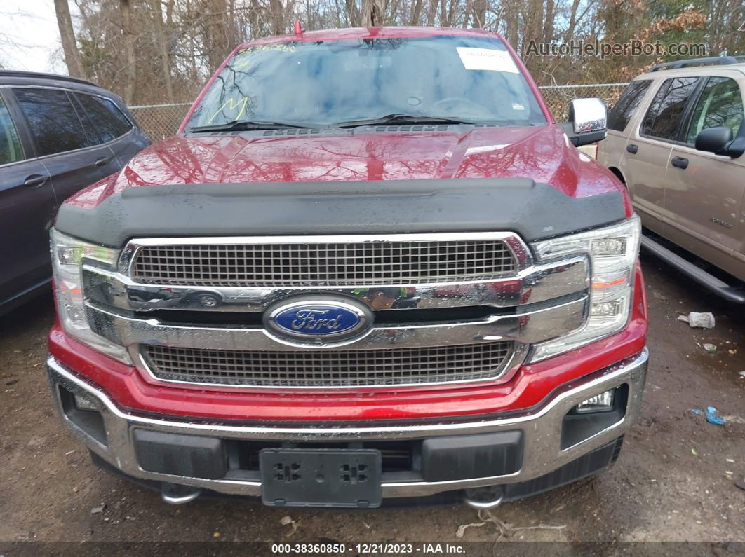 2018 Ford F-150 King Ranch Red vin: 1FTEW1EG3JFD66355