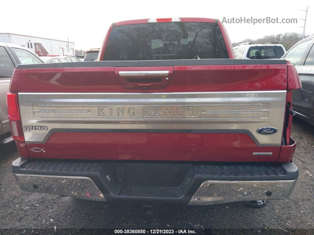 2018 Ford F-150 King Ranch Красный vin: 1FTEW1EG3JFD66355