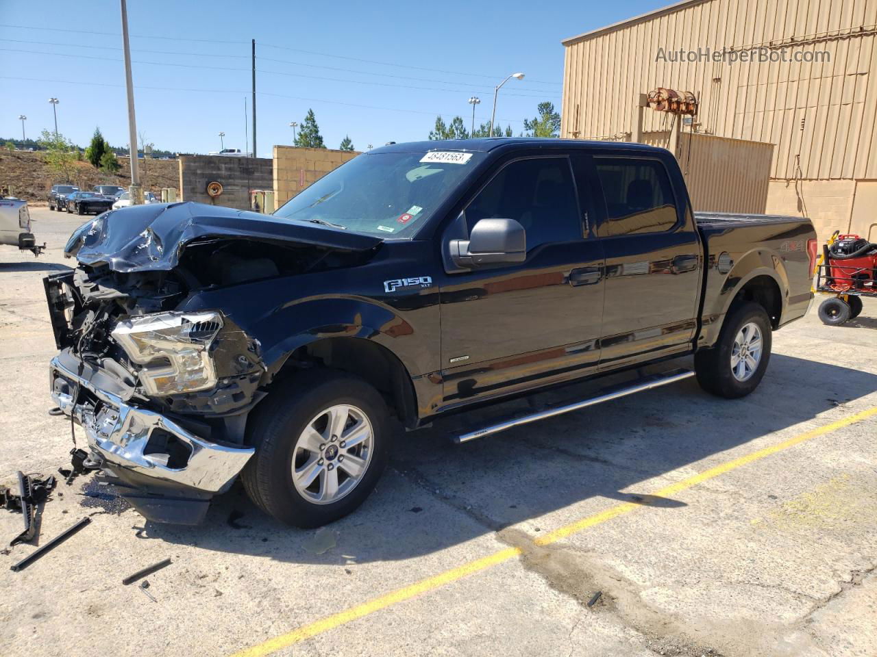 2017 Ford F150 Supercrew Black vin: 1FTEW1EG4HFA47914