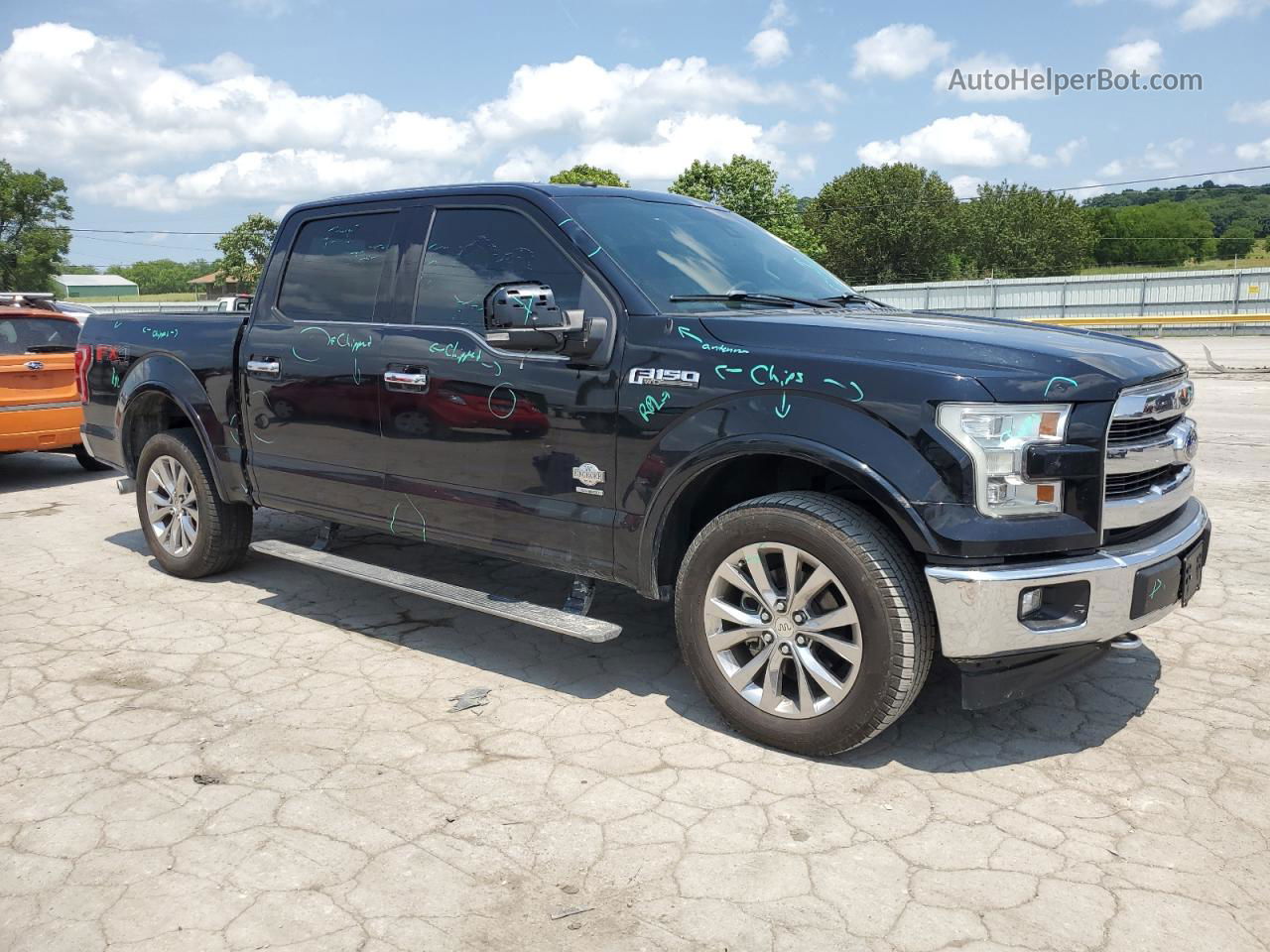 2017 Ford F150 Supercrew Black vin: 1FTEW1EG4HFC11663