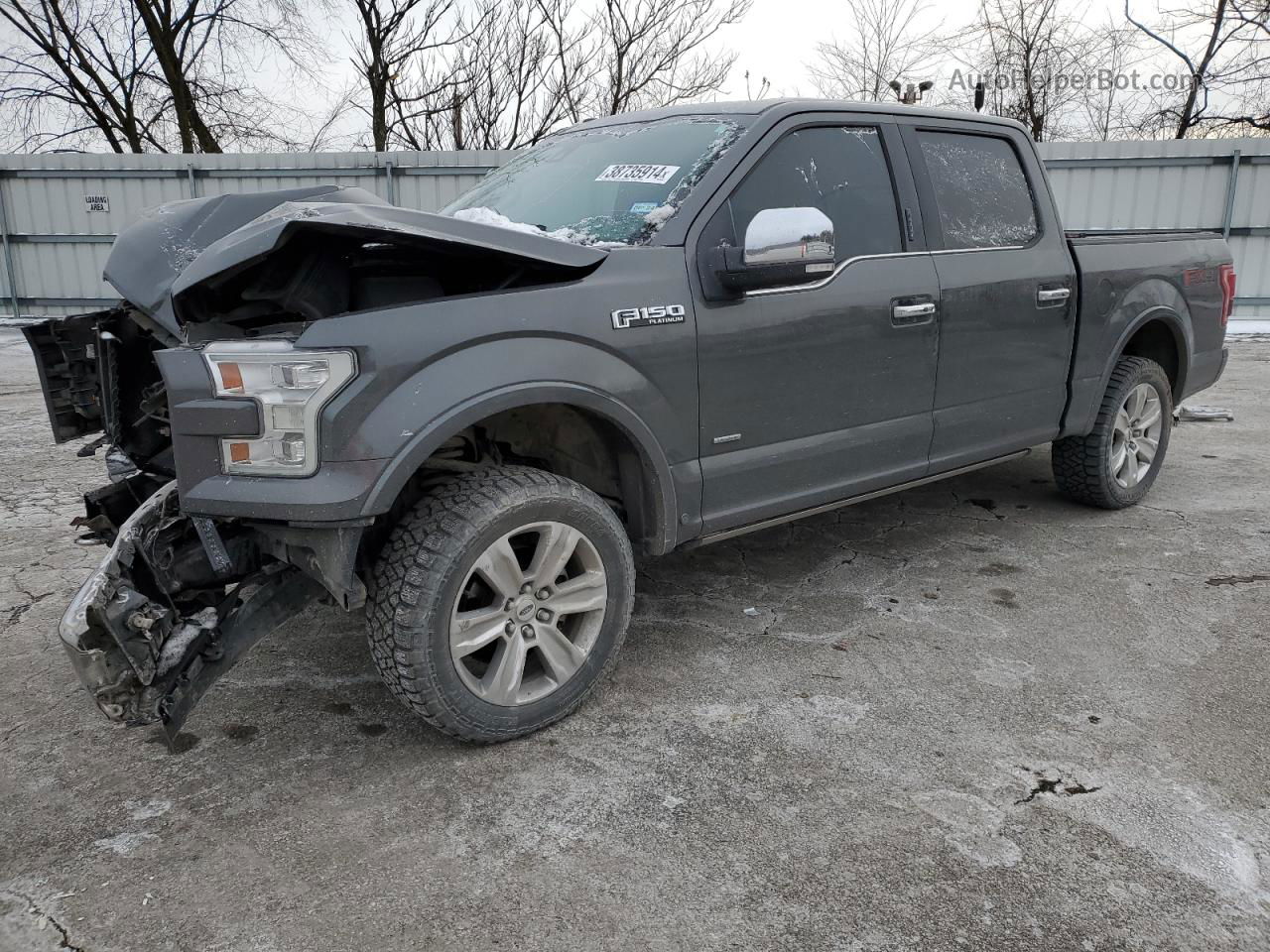 2017 Ford F150 Supercrew Black vin: 1FTEW1EG4HFC45294