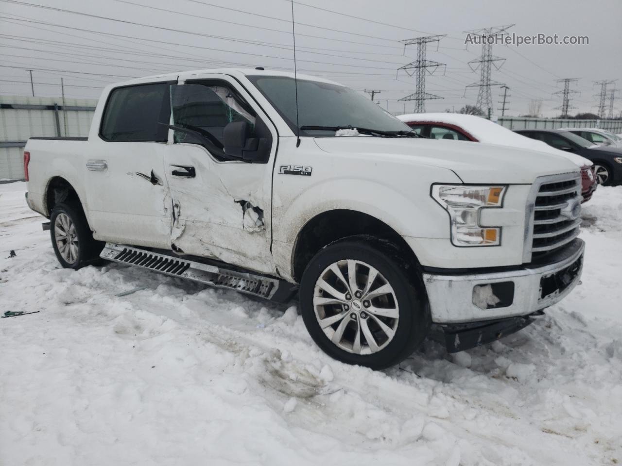 2017 Ford F150 Supercrew White vin: 1FTEW1EG4HFC62323