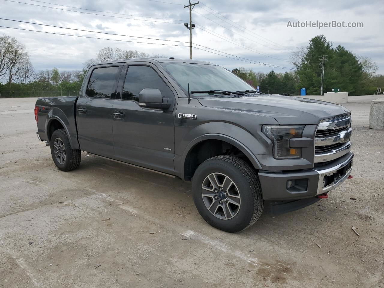 2017 Ford F150 Supercrew Gray vin: 1FTEW1EG4HFC86203