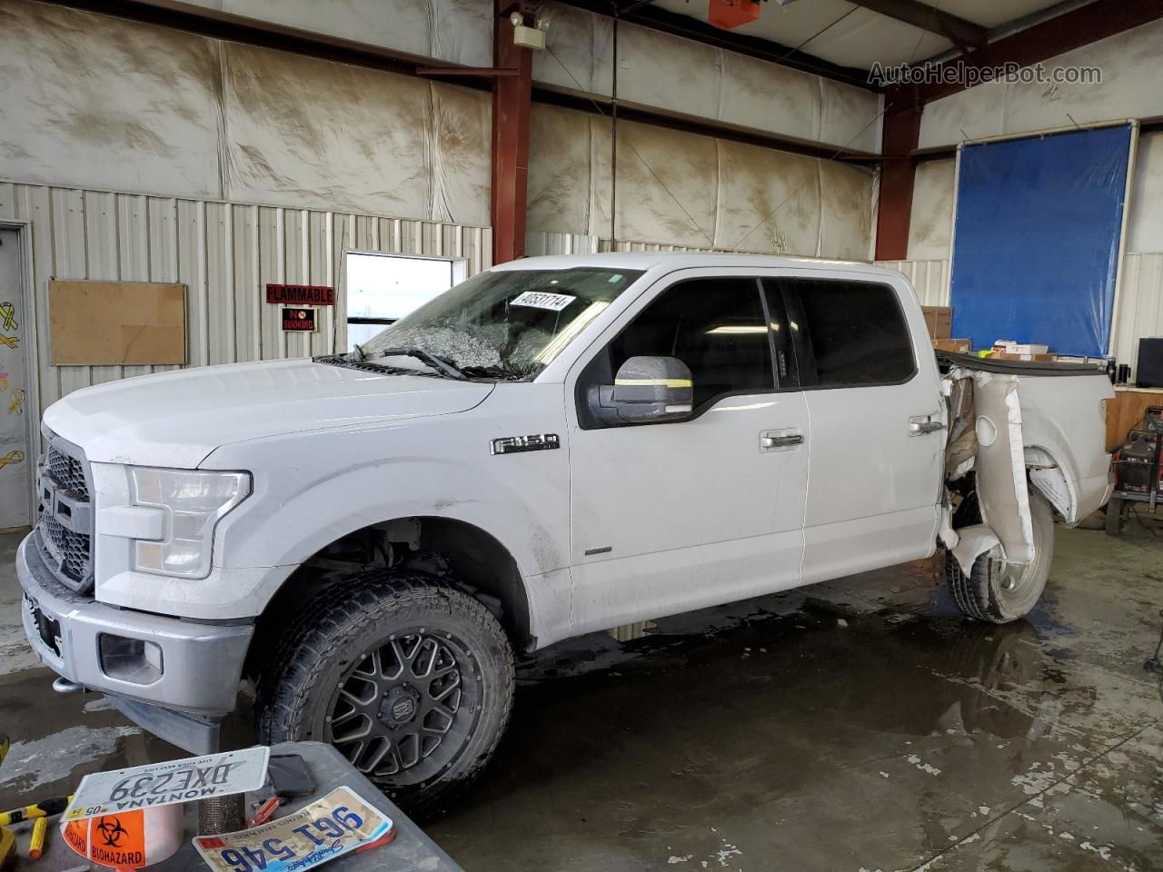 2017 Ford F150 Supercrew White vin: 1FTEW1EG4HKC47134