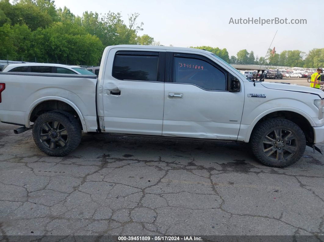 2017 Ford F-150 Limited White vin: 1FTEW1EG5HFA44956