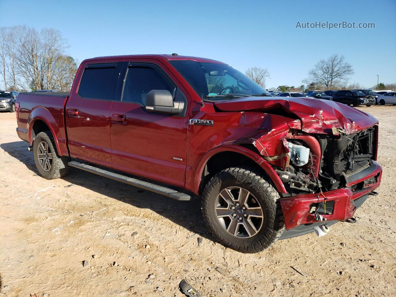 2017 Ford F150 Supercrew Red vin: 1FTEW1EG5HFA73244