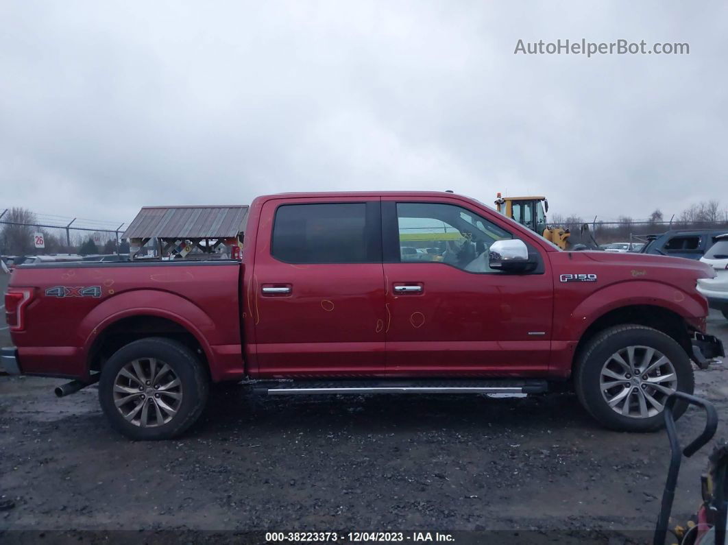 2017 Ford F-150 Lariat Red vin: 1FTEW1EG5HFB92301