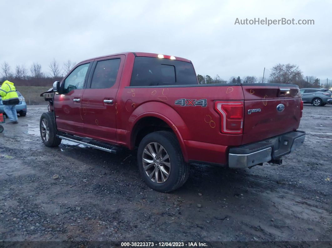 2017 Ford F-150 Lariat Red vin: 1FTEW1EG5HFB92301