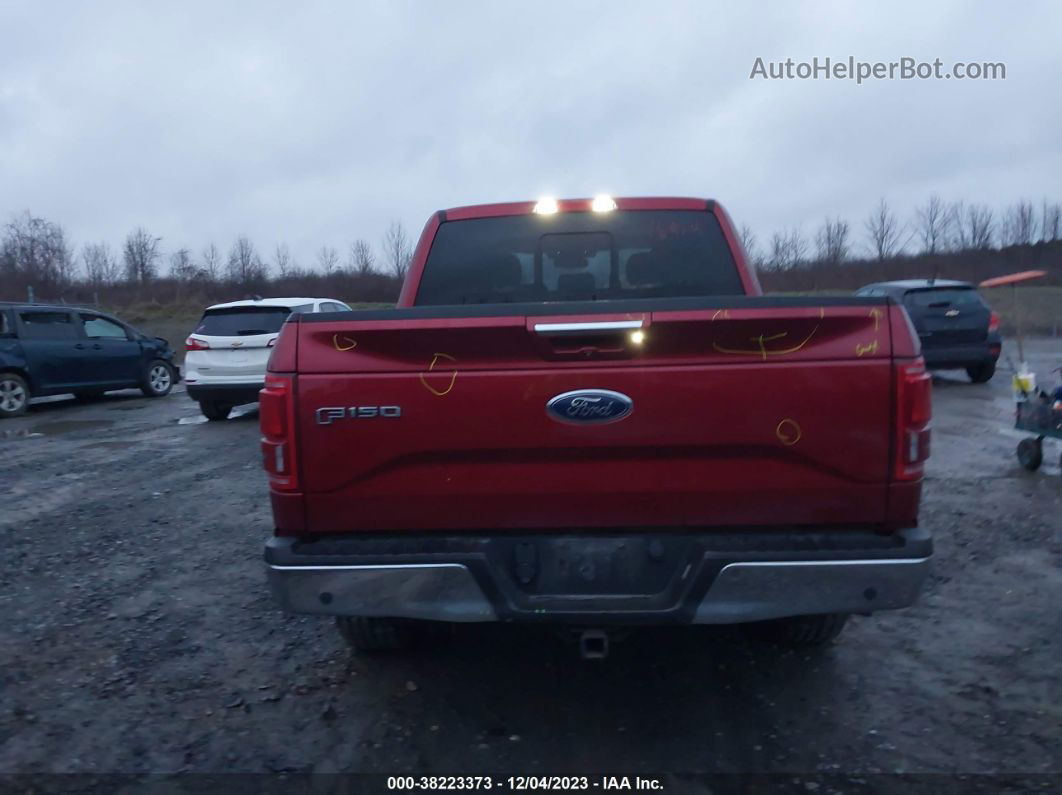 2017 Ford F-150 Lariat Red vin: 1FTEW1EG5HFB92301