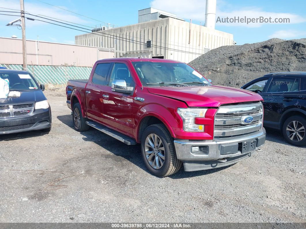 2017 Ford F-150 Lariat Красный vin: 1FTEW1EG5HFB92301