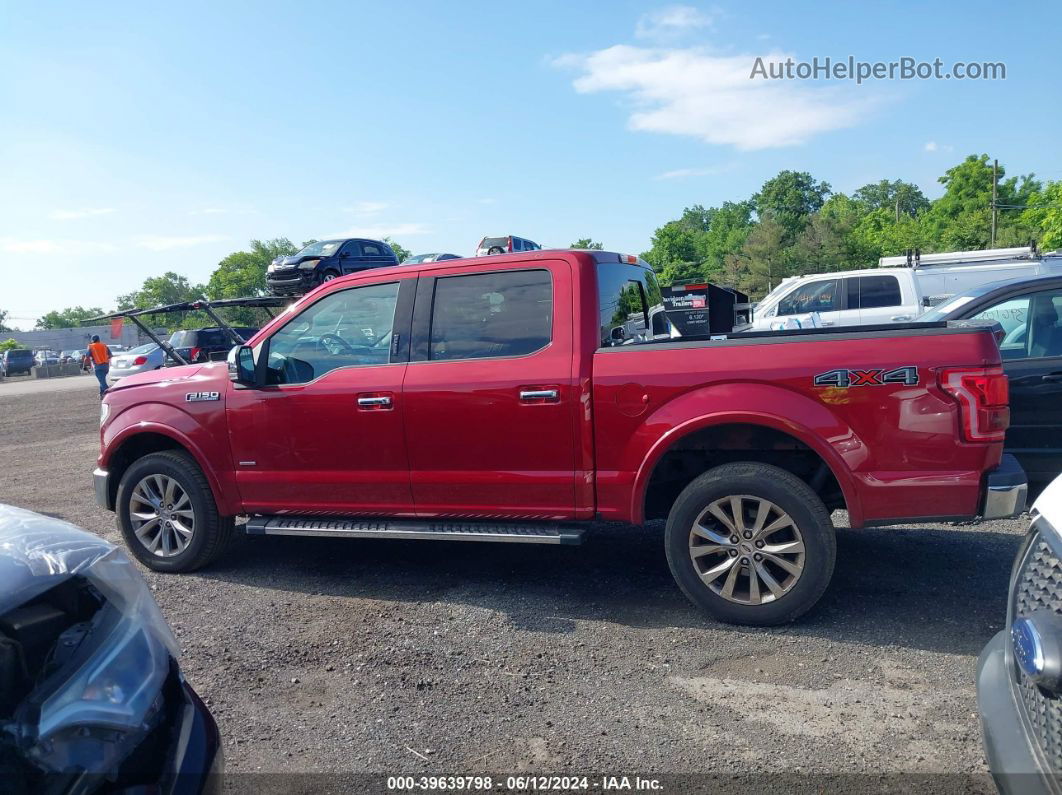 2017 Ford F-150 Lariat Красный vin: 1FTEW1EG5HFB92301