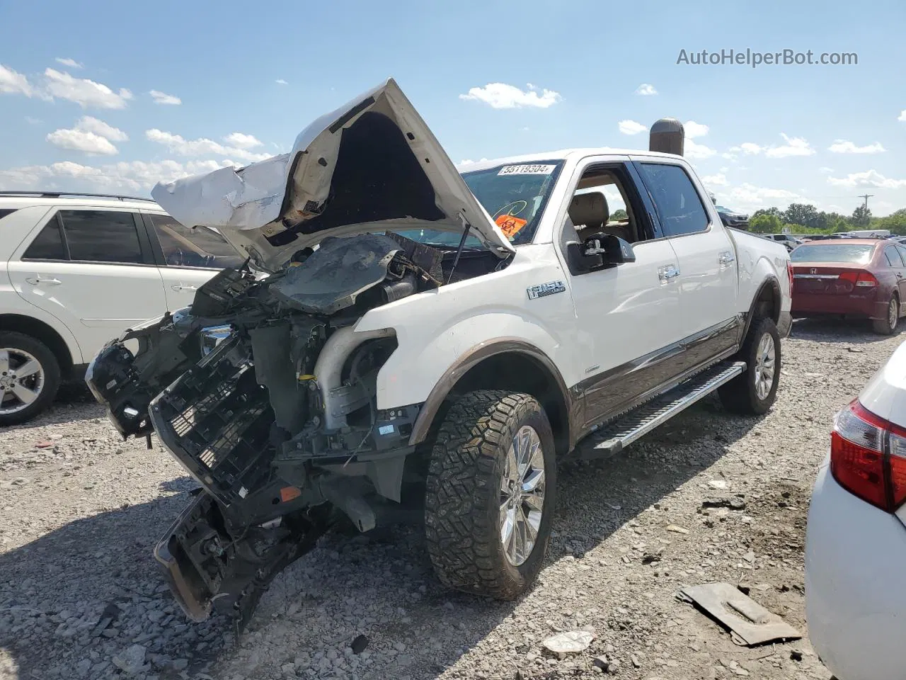 2017 Ford F150 Supercrew White vin: 1FTEW1EG5HKD05381