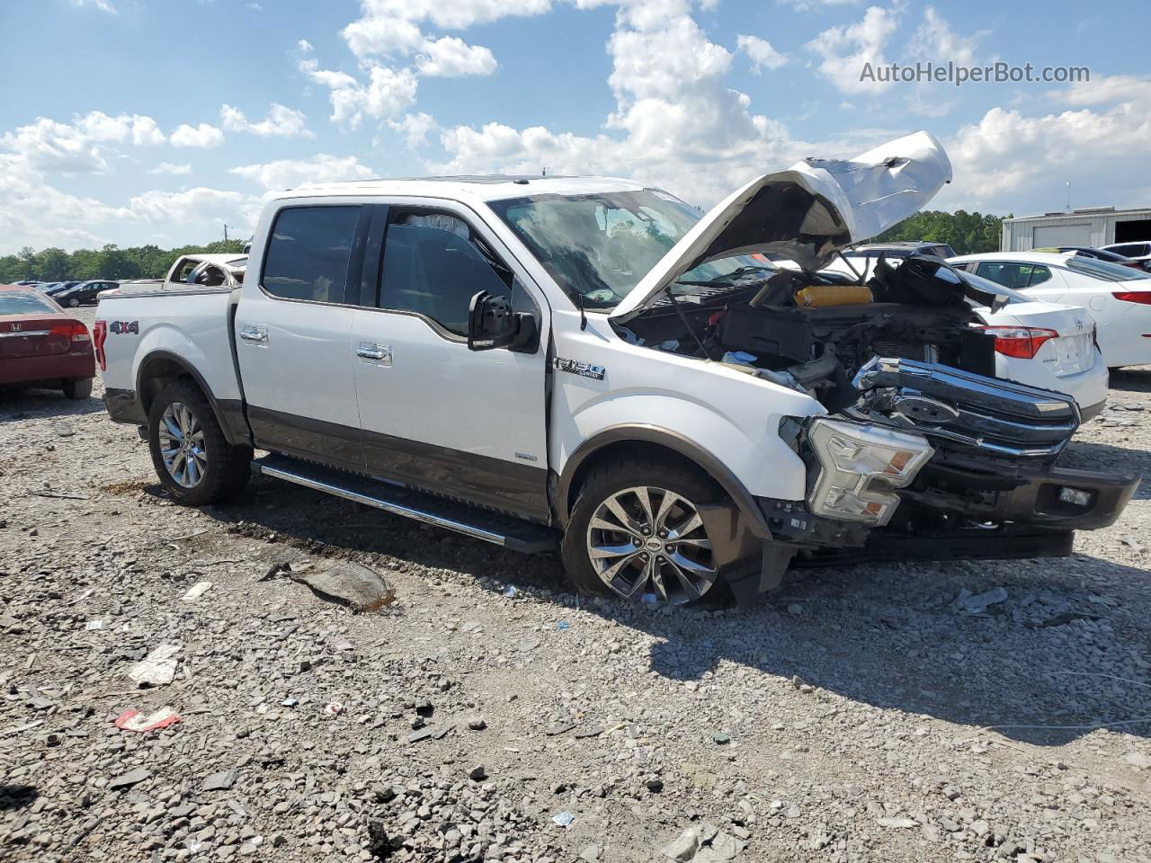 2017 Ford F150 Supercrew White vin: 1FTEW1EG5HKD05381