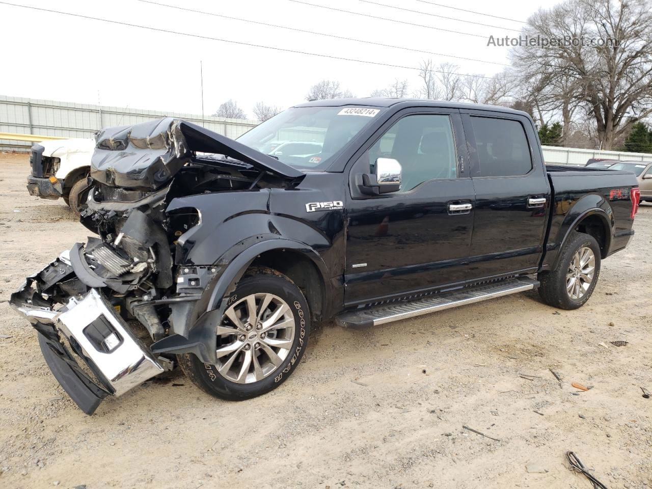 2017 Ford F150 Supercrew Black vin: 1FTEW1EG5HKE44040