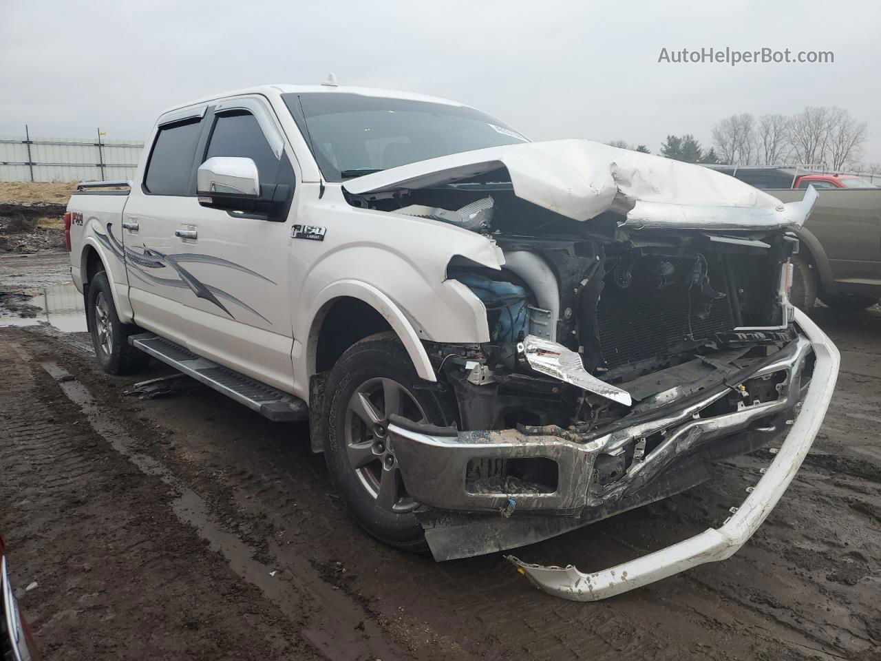 2018 Ford F150 Supercrew White vin: 1FTEW1EG5JFB50930