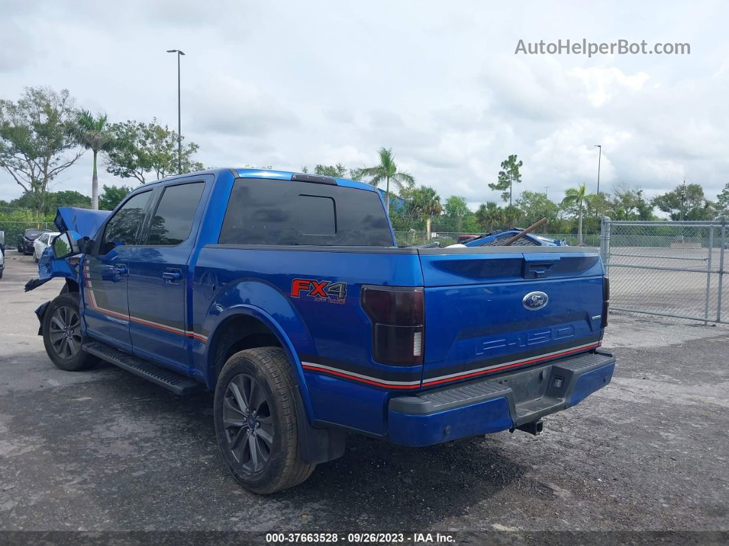 2018 Ford F-150 Lariat Blue vin: 1FTEW1EG5JFB61328