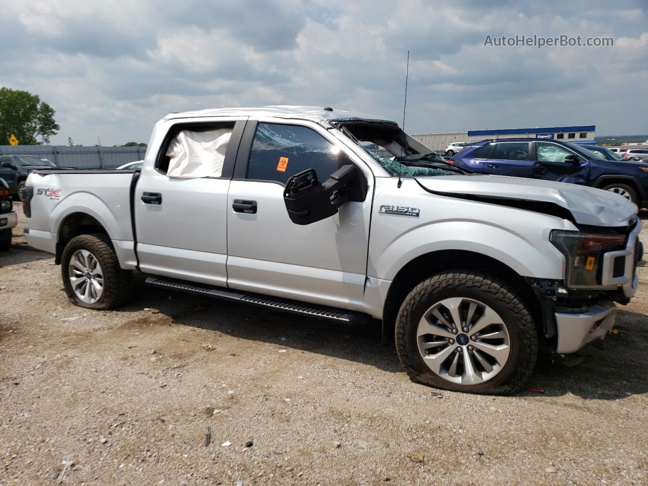 2018 Ford F150 Supercrew Серебряный vin: 1FTEW1EG5JKC56396