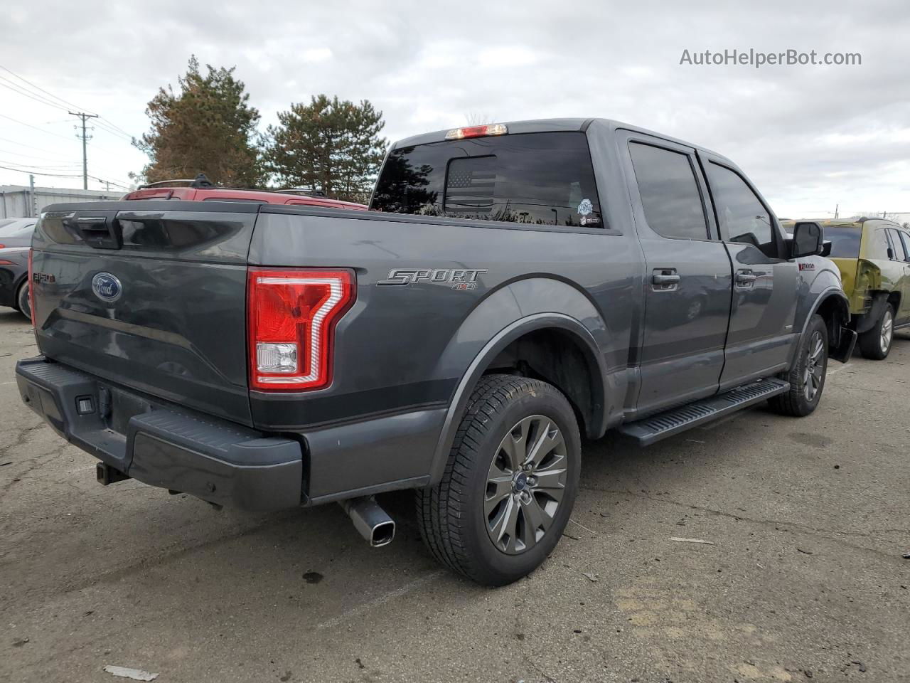 2017 Ford F150 Supercrew Gray vin: 1FTEW1EG6HFA59112