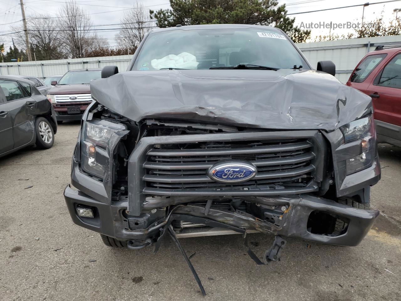 2017 Ford F150 Supercrew Gray vin: 1FTEW1EG6HFA59112