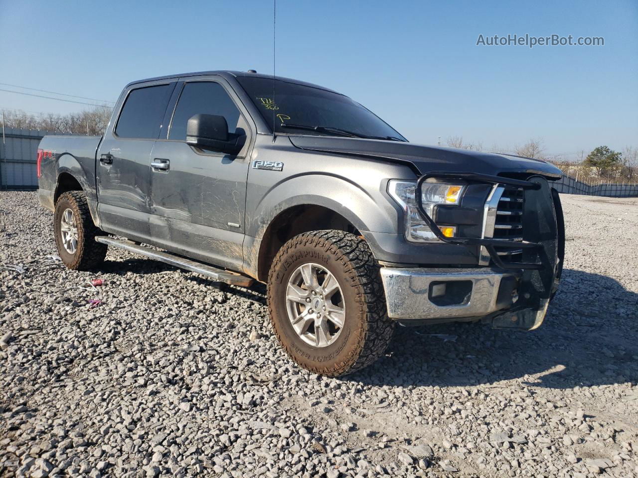 2017 Ford F150 Supercrew Gray vin: 1FTEW1EG6HFC79110