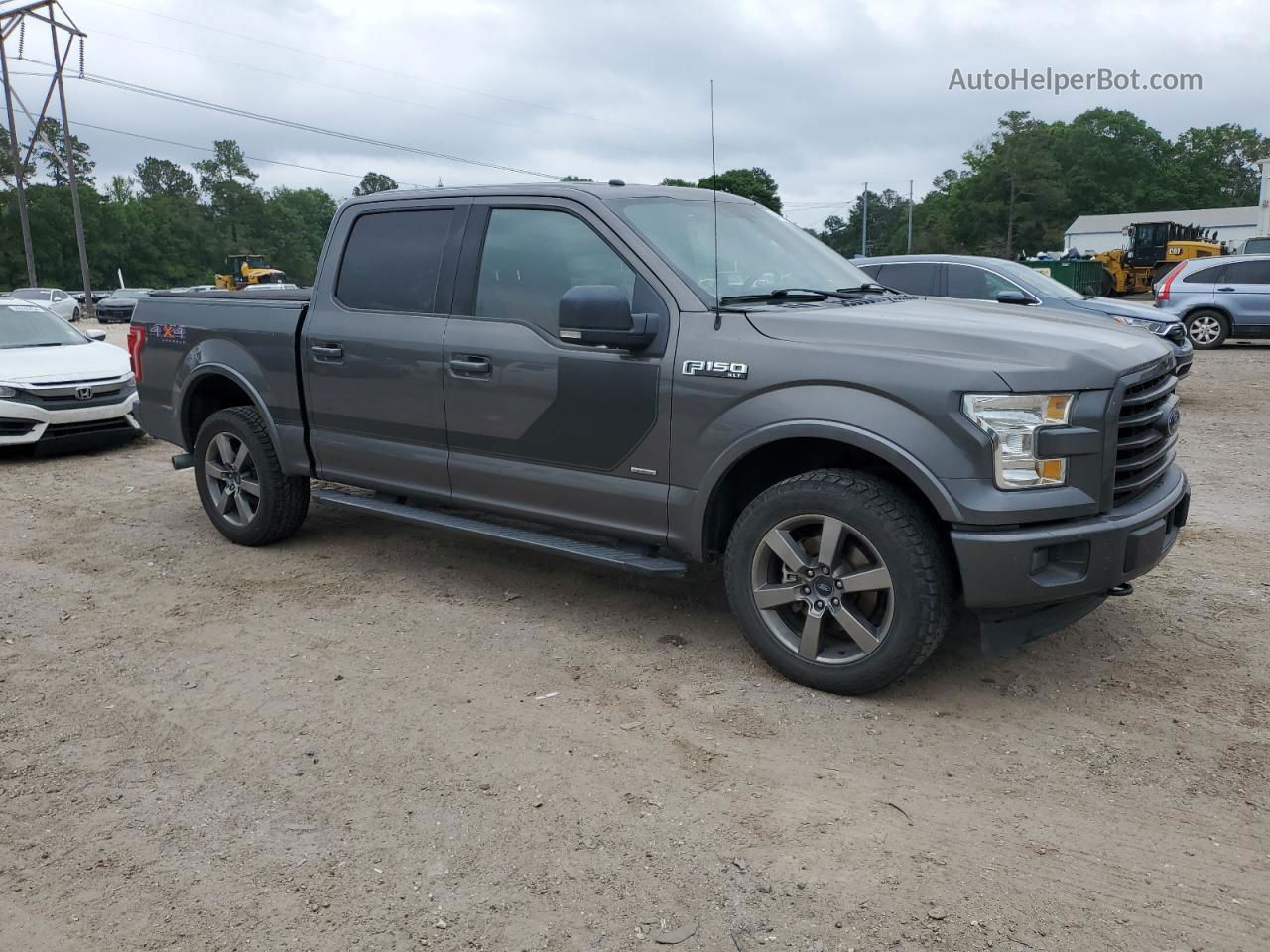 2017 Ford F150 Supercrew Gray vin: 1FTEW1EG6HKC10117