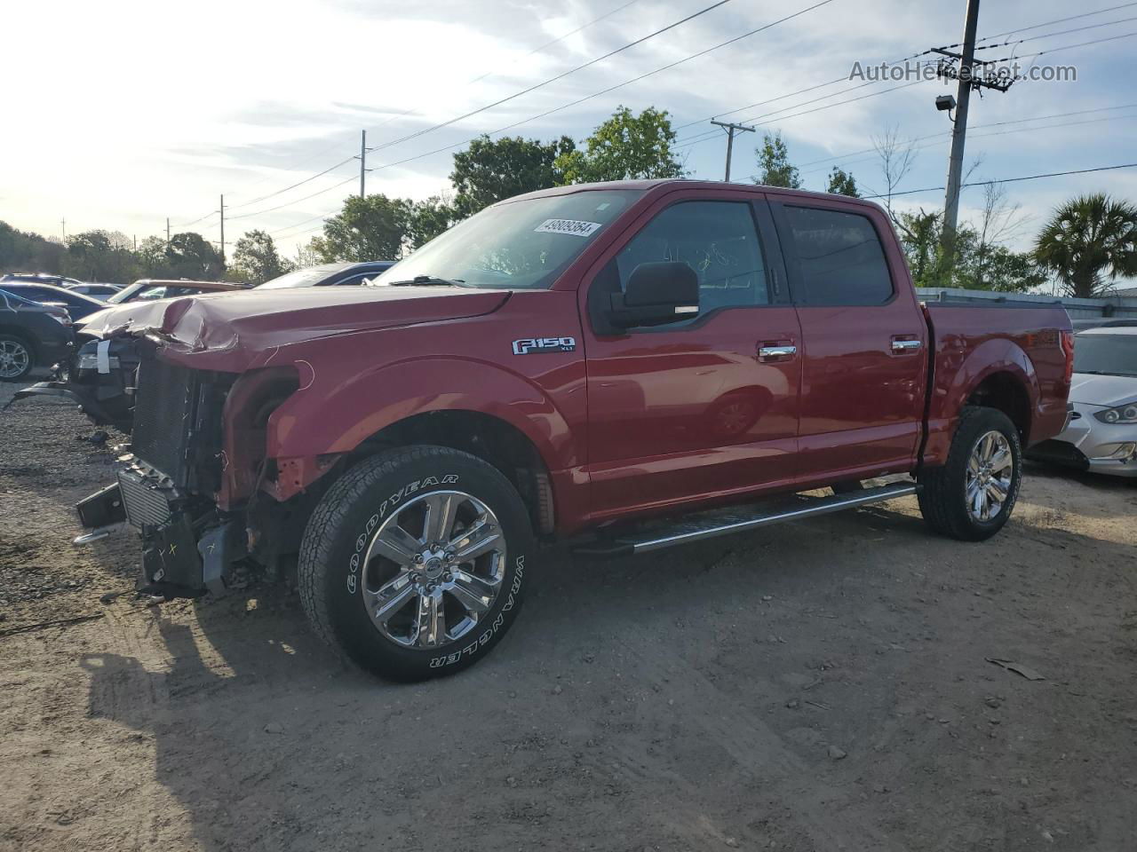 2018 Ford F150 Supercrew Red vin: 1FTEW1EG7JKC67870