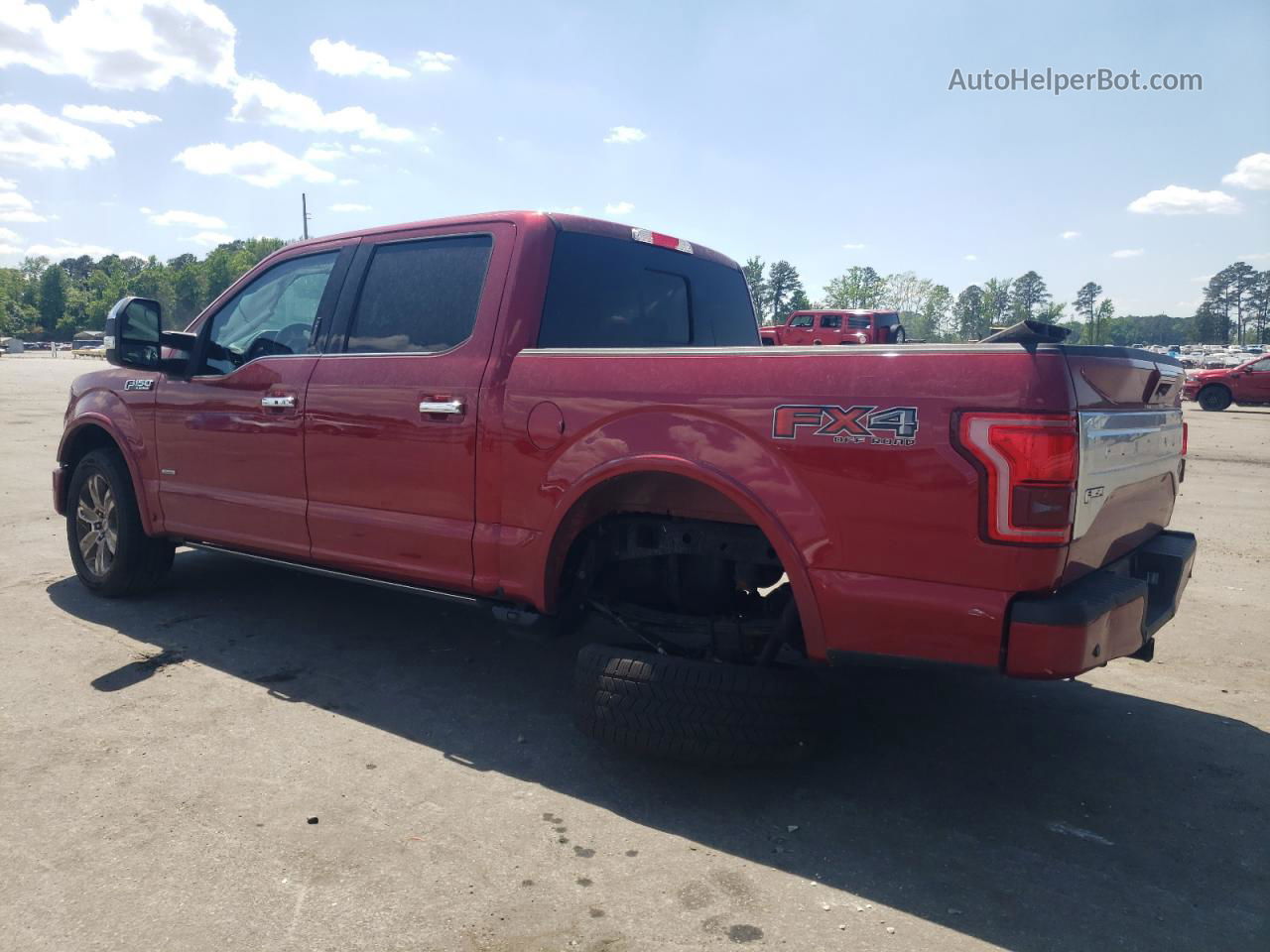 2017 Ford F150 Supercrew Red vin: 1FTEW1EG8HFC49302