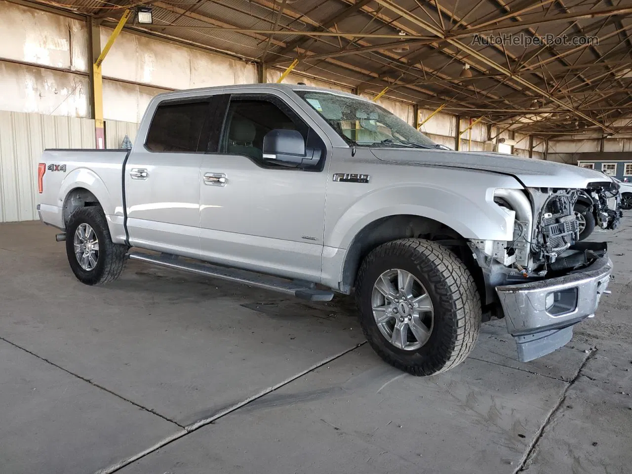 2017 Ford F150 Supercrew Silver vin: 1FTEW1EG8HKC74286