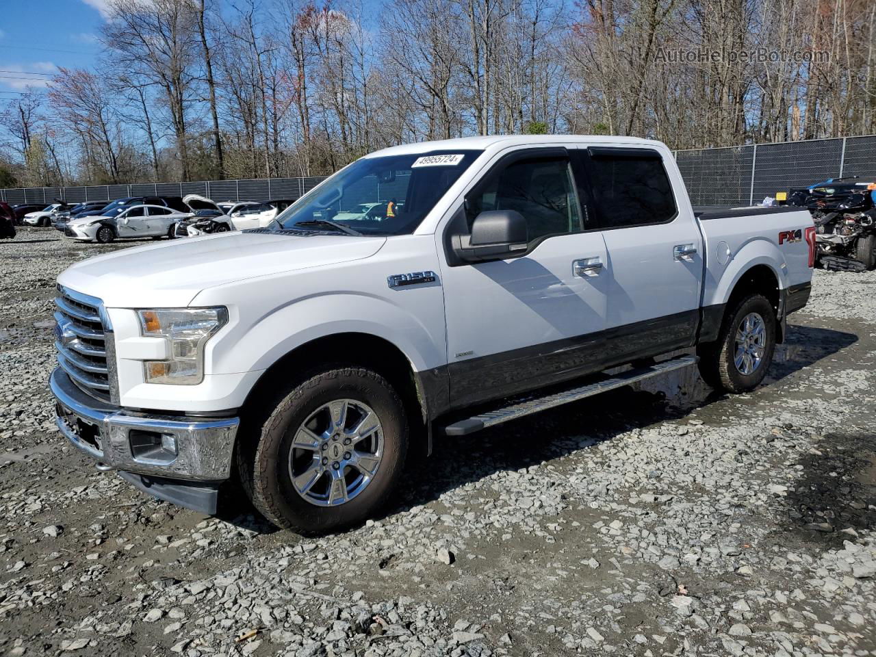 2017 Ford F150 Supercrew White vin: 1FTEW1EG8HKD70063