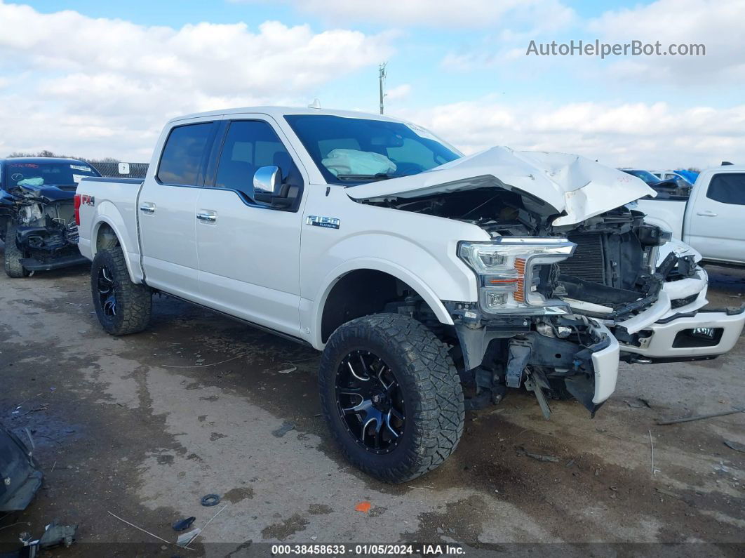 2018 Ford F-150 Platinum White vin: 1FTEW1EG8JFA71445