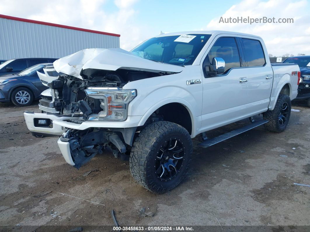 2018 Ford F-150 Platinum White vin: 1FTEW1EG8JFA71445