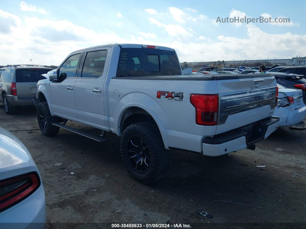 2018 Ford F-150 Platinum White vin: 1FTEW1EG8JFA71445