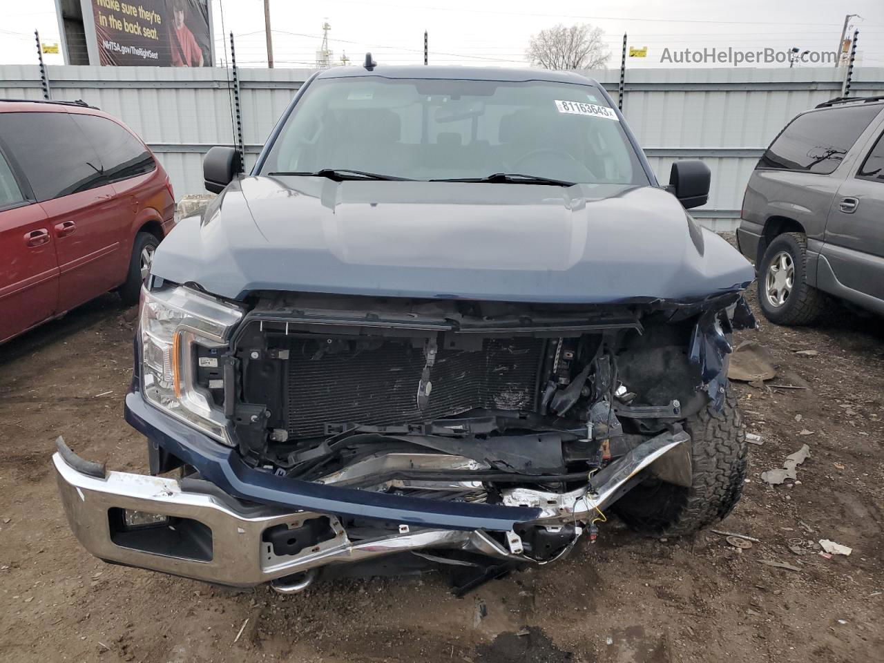 2018 Ford F150 Supercrew Blue vin: 1FTEW1EG8JFA90285