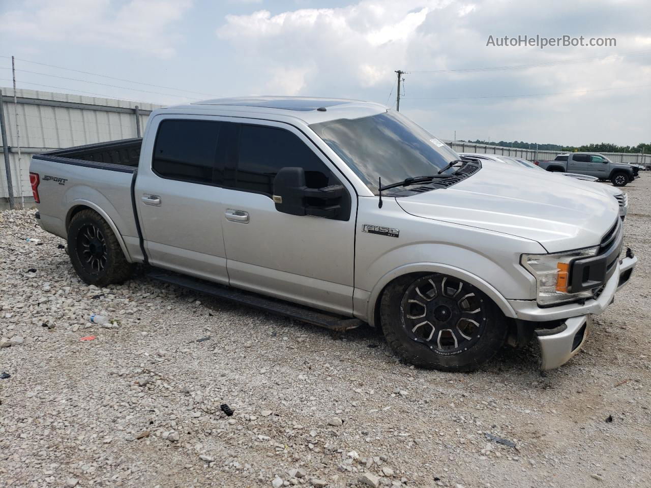 2018 Ford F150 Supercrew Silver vin: 1FTEW1EG8JFB41753