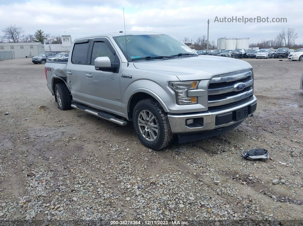 2017 Ford F-150 Lariat Silver vin: 1FTEW1EG9HFB67420