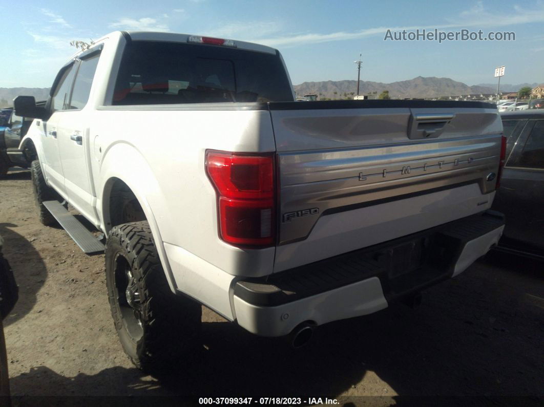 2019 Ford F-150 Limited White vin: 1FTEW1EG9KFB98450