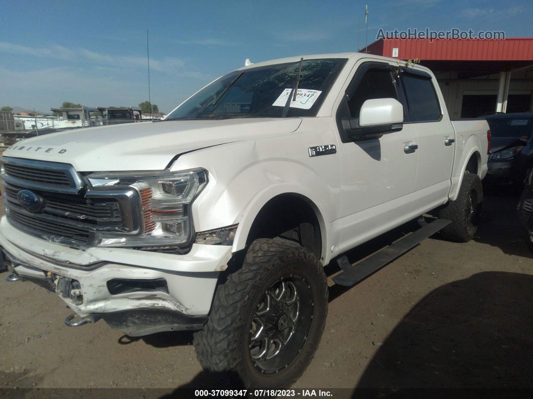 2019 Ford F-150 Limited White vin: 1FTEW1EG9KFB98450