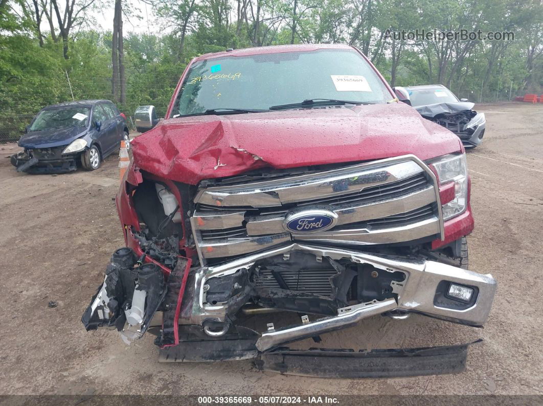 2017 Ford F-150 Lariat Burgundy vin: 1FTEW1EGXHFA44418