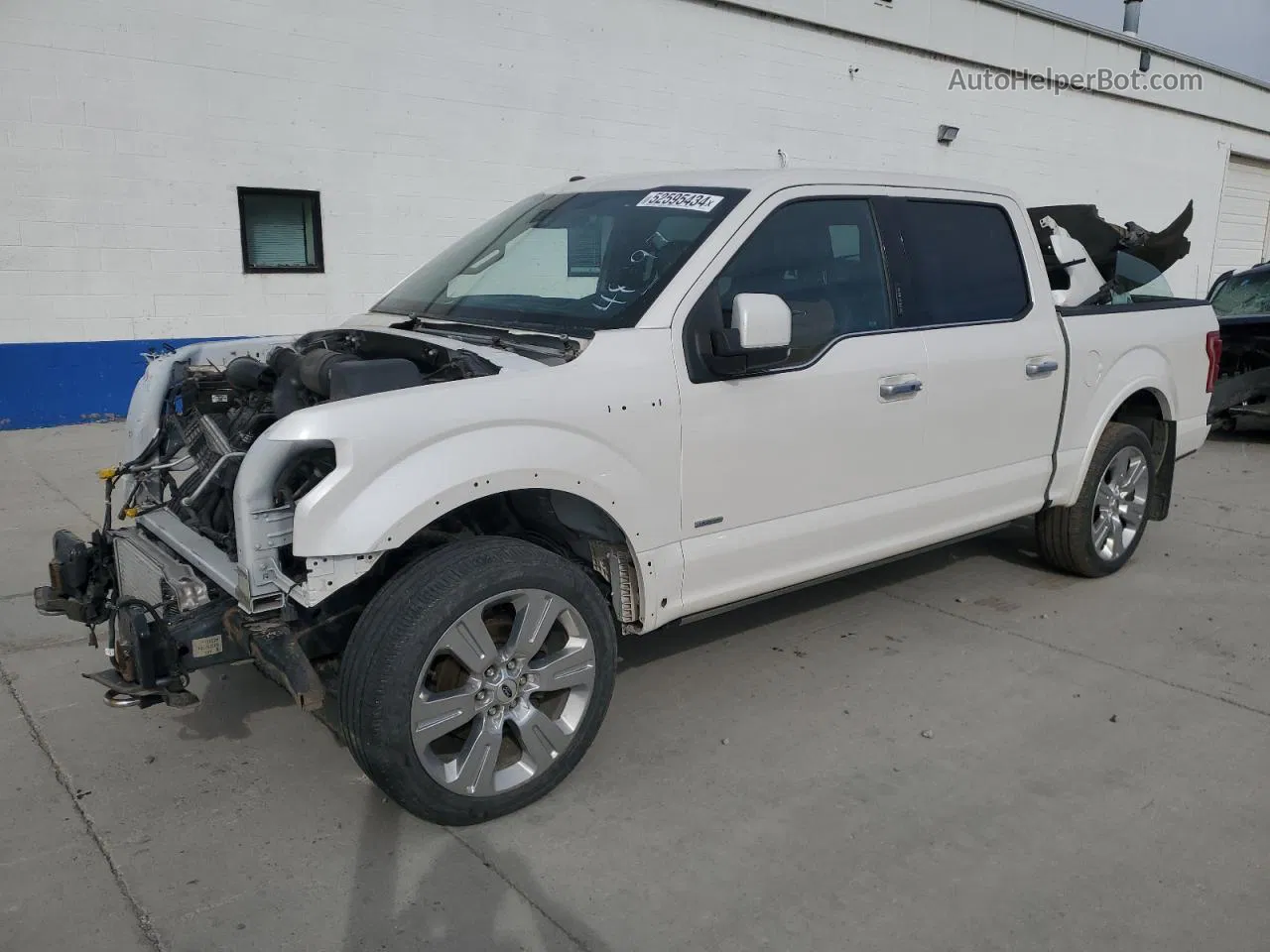 2017 Ford F150 Supercrew White vin: 1FTEW1EGXHFB83609